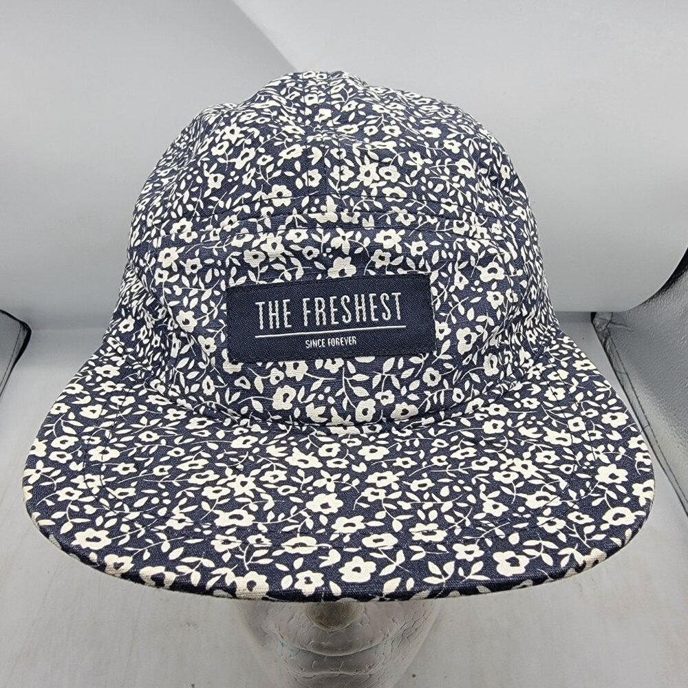 H&M The Freshest Since Forever Floral Hat Cap White Blue Causal Outdoors